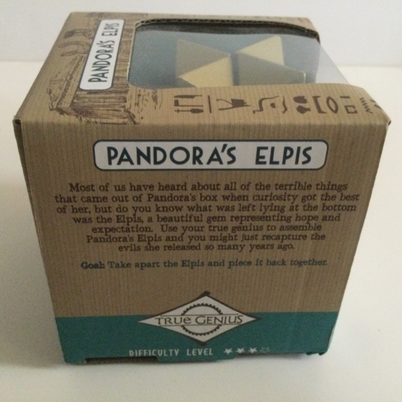 True Genius Pandora’s Elpis 3D Brainteaser Wood Puzzle NWT NOS - Picture 4 of 5